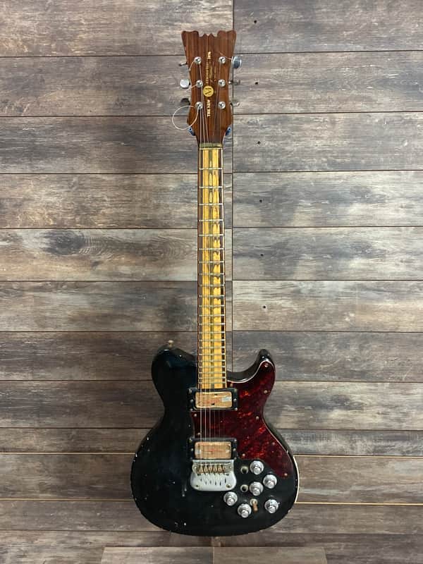 Mosrite Brass Rail The New 1976 Model Bicentennial Deluxe Black #17 Crazy Rare - Project Guitar image 1