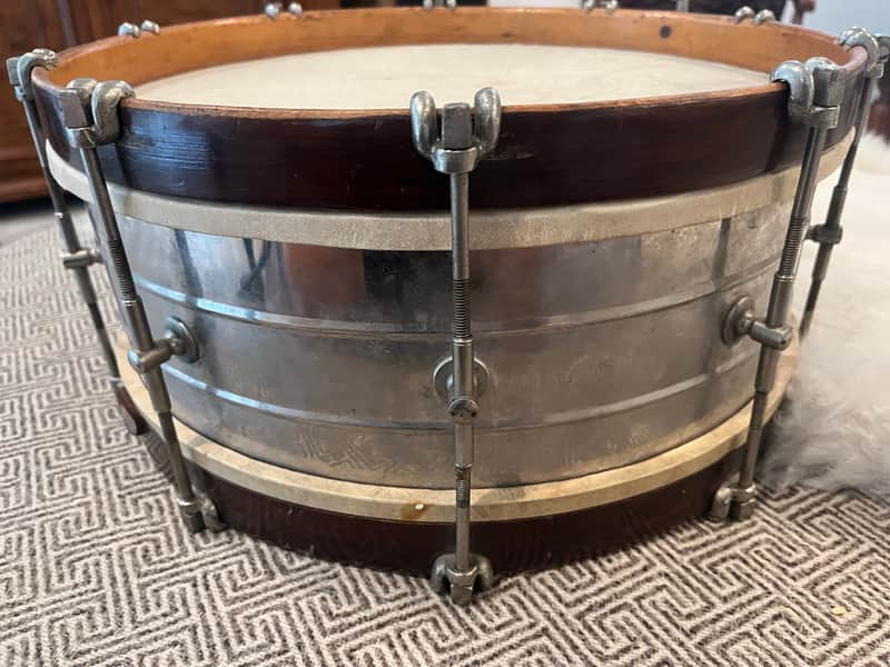 Wilson Brothers 1920s 14x5 NOB snare 20s - Nickle image 1