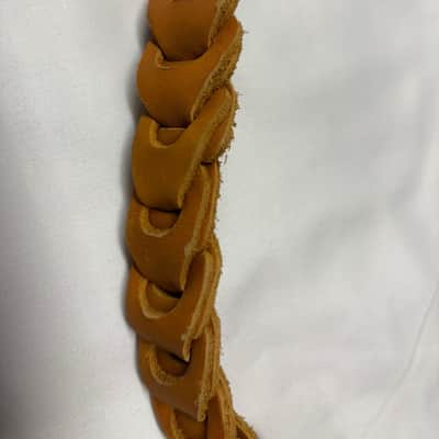 LM Glove LEATHER Weave Links MANDOLIN Strap Orange/Brown - FIRE SALE image 12