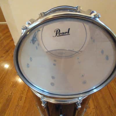 Pearl Export series 12 round x 10 rack tom gloss black mint condition image 8