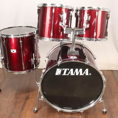 Tama RockStar DX 4pc Drum Kit Set 22/16/13/12" Maroon MIJ image 1