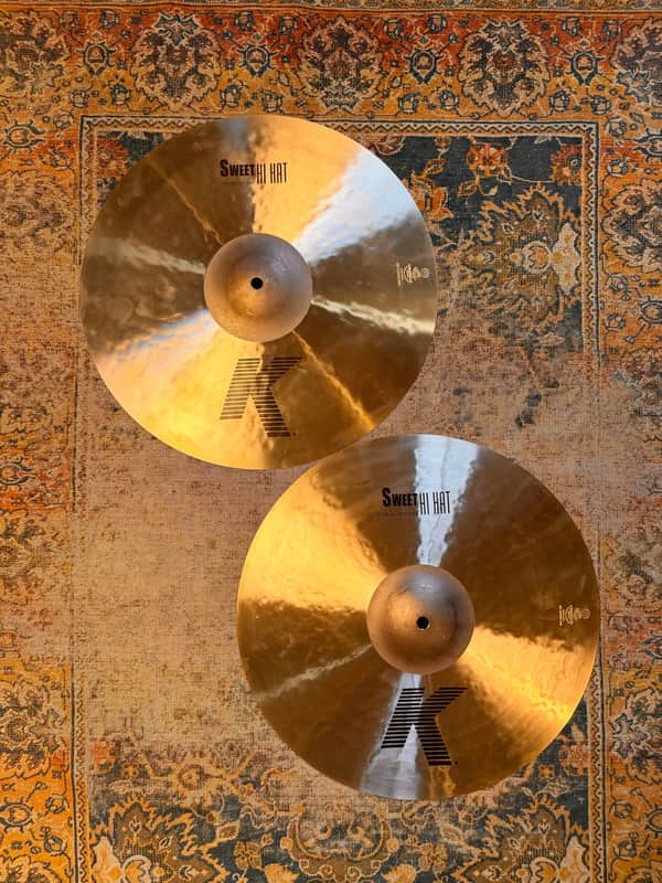 Zildjian K SWEET 16” Hihats 16” HUGE 1268 1958 g PERFECT! MASSIVE DARK HATS! Discontinued?  Don’t Pay $700 image 1