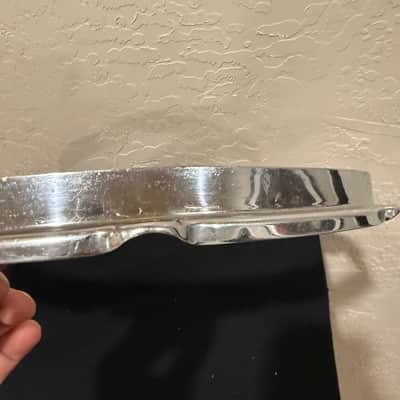 Vintage 30's/40's Slingerland Radio King 14" 8 Hole COB Chrome-over-Brass Stick Chopper Hoop (Rm 4 Box 32) image 6