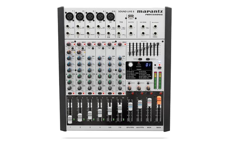 Marantz Pro Sound Live 8 8-Channel / 2-Bus Tabletop Mixer image 1