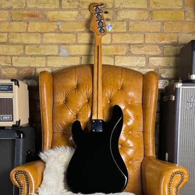 1992 Fender Precision Bass Standard MIM Made In Mexico Black Electric Bass Guitar W/ Hardshell Case & Upgrades! image 2