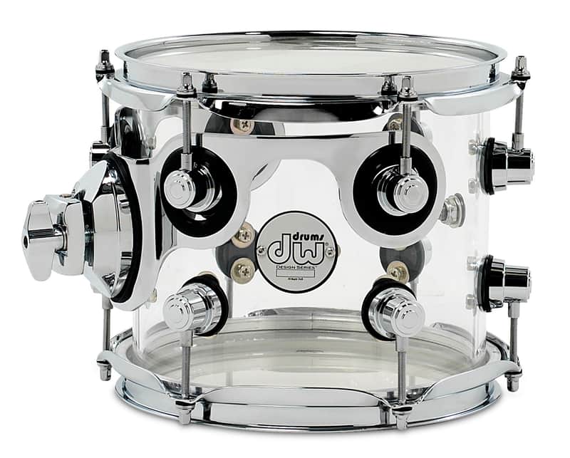 DW Design Series 7x8" Rack Tom Clear Acrylic image 1