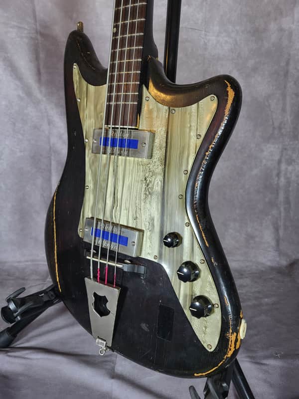 60's-70's German Jazz Bass Guitar Long Scale 4 String Rellog Gitona image 1
