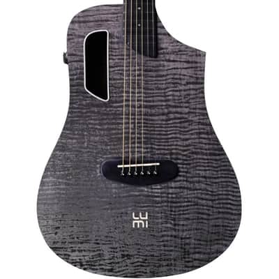Tagima LUMI-X BK Black Smart Acoustic-Electric Guitar - Built-in Effects-B Stock image 5