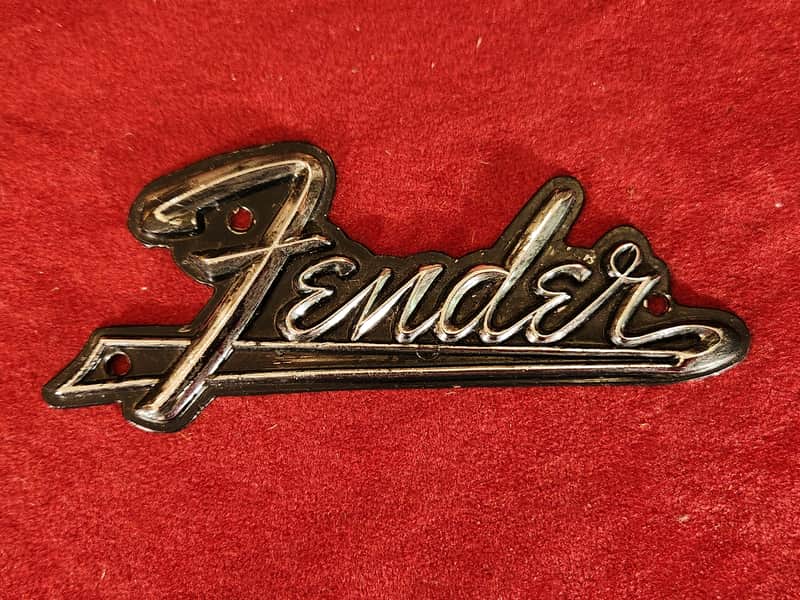 Vintage Mid-'60s Fender Amp Logo Silver image 1