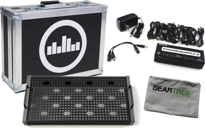 Temple Audio Solo 18 Gunmetal Gray Pedalboard w/Flight Case, Power Supply, and Cloth image 1