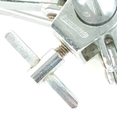 Ludwig 70s Atlas Flat Base#1363 Snare Drum Stand Chrome Vintage Flush Block Logo image 3