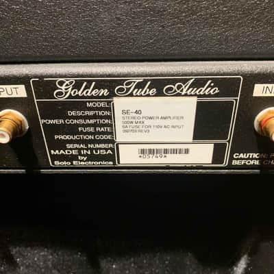 Golden Tube Audio  SE-40 Black/gold emblem image 6