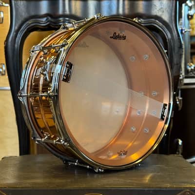 NEW Ludwig 6.5x14 Ludwig Copper Phonic w/ Smooth Shell & Tube Lugs image 6