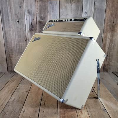 Fender Bassman 6G6-B Head & Cabinet 1962 2x12 Cabinet, Very Good - Blonde image 5