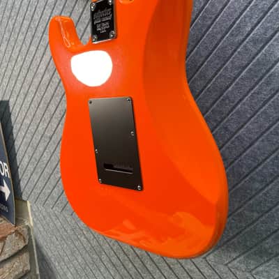 Schecter Nick Johnston "Thumper" FretWerx In-USA Setup and Fret Polish 2020's HSS - Orange w/ Custom Vinyl Flowers image 12