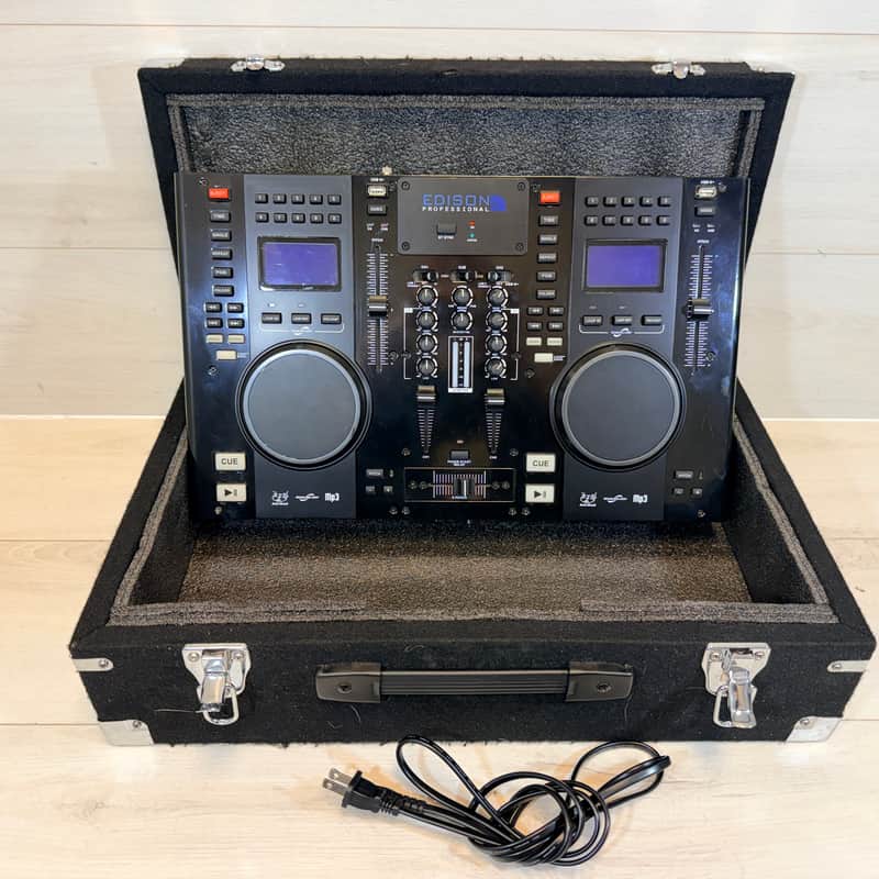 Edison Professional Scratch 2500 MKIV Dual CD/USB DJ System w/ Road Case & Power Cable