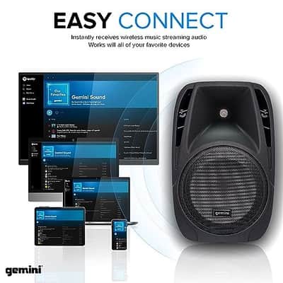 Gemini Sound ES-210MXBLU - Ultra-Portable Professional PA System with Dual 10" Speakers, Built-in Mixer, Bluetooth Streaming, Ideal for DJs, Musicians & Podcasters image 5