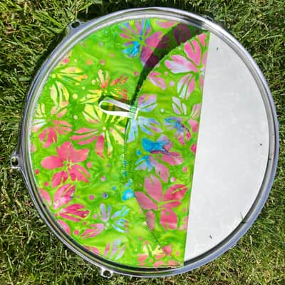 12" single layer cloth drum cover - dampener - partial mute - compare to Drum Tortillas or Big Fat Snare image 3