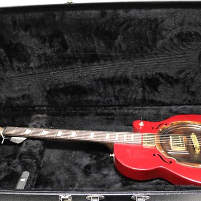 Heliarc Heli Arc Hollow Aluminum Resinator Body Electric Acoustic Guitar image 2