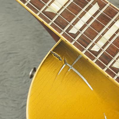 2014 Gibson Billy Gibbons Pinstripe Les Paul Goldtop, Aged / Signed image 20