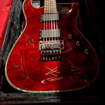 Schecter Hellraiser C-1 FR 2008 originally owned by Lance Dowdle of From Ashes ToNew (FATN) & Emphatic - 2008, Black Cherry image 3