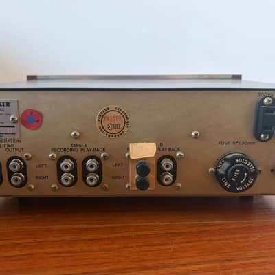 [Serviced] Pioneer SR-202 Reverb Amplifier 1970 - 1972 - Silver with Wood Sides image 4