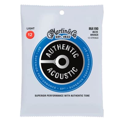 MA190 AUTHENTIC SP 80/20 Bronze Light 12 cordes 12/54 Martin Strings image 1
