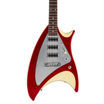 Backlund Breadliner Electric Guitar-Red-Creme image 1
