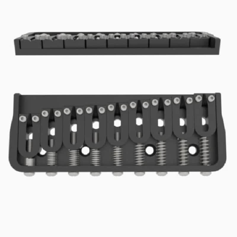 Hipshot 9-String Fixed Guitar Bridge - .125" - Black - 41090B image 1