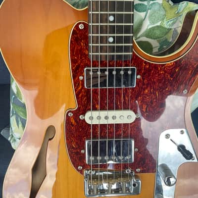 Fret-King Country Squire Semitone De Luxe Honeyburst Telecaster thinline type electric guitar image 20