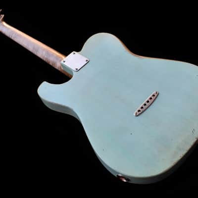 Dax&Co. Ironhorse Deluxe 2022 Aqua/Cream Guitar W/ Hardshell Case & COA! image 11