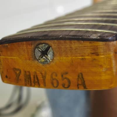 Fender Jazz Bass 1965 Refinish Olympic White ALL ORIGINAL PARTS image 12