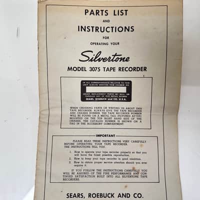 Vintage Silvertone Tube Reel-to-Reel Tape Recorder 3075 image 4