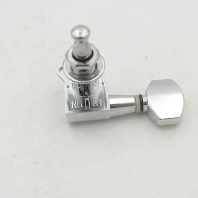 6 in Line Chrome Strat-Style Guitar Tuner Tuning Peg Set w/ Screws image 2