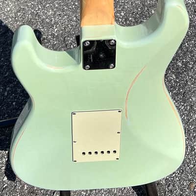 Echopark 54/64 Stratocaster W/OHSC Surf Green Relic Maple Strat image 6