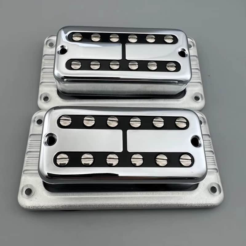 1 Set Neck and Bridge Guitar Filtertron Style Humbucker Pickups, with Mounting Rings Frames image 1