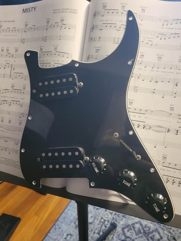 Prewired Pickguard Strat Style Dual Humbucker image 1