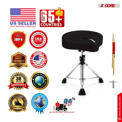 5 Core Drum Throne w 4.5" Padded Stool Adjustable Drummer Chair image 11