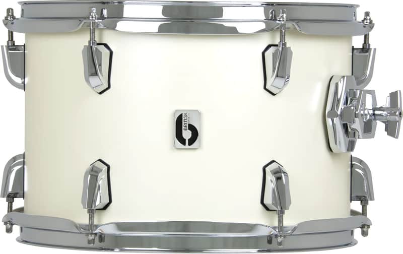 British Drum Co. ENG-14-14-FT-SEW Enigma Series Floor Tom. Satin Olde English White 14" x 14" image 1