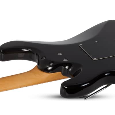 Schecter MV-6 Solidbody Electric Guitar, Gloss Black image 12