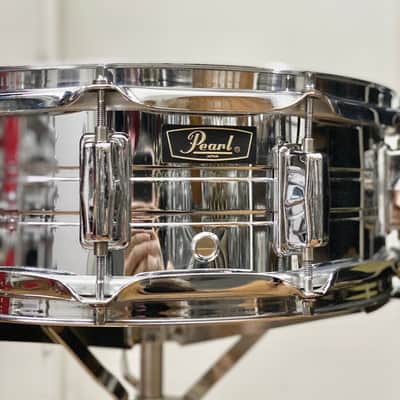 Pearl 5x14 Chrome Over Steel Snare Drum 1970s image 2