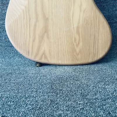 Left Hand Jazz Bass Style Body in Natural Ash, Unfinished image 6