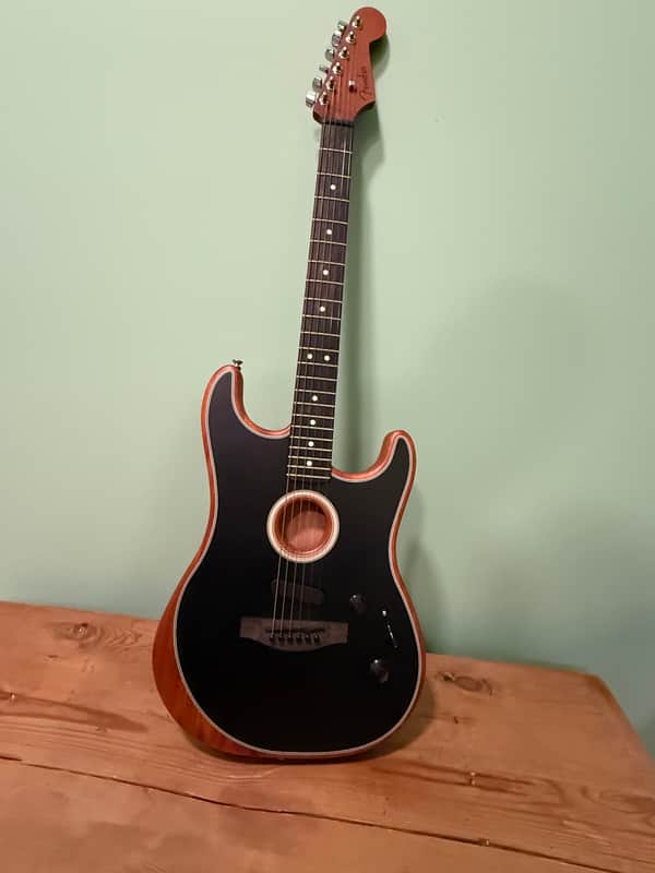 Fender Fender American Acoustasonic Stratocaster - Matte Black 2023 - Matte Black image 1