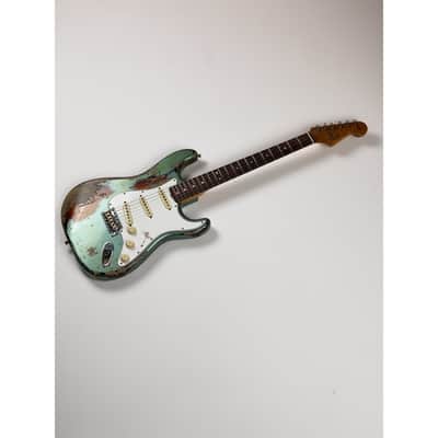 Fender CUSTOM SHOP STRATOCASTER 1965  - SUPER HEAVY RELIC SF Aged Sherwood Green Metallic over 3 Ton Sunburst image 1