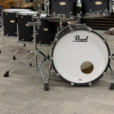 PEARL 7PC REFERENCE ONE 22-10-12-13-14-16-18 MATTE BLACK - PLAYED BY DENNIS CHAMBERS - FLOOR MODEL image 4