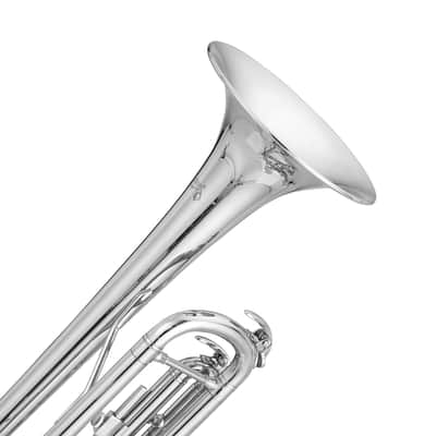 🎅🎄 For Pros and Beginners! Silver (Chrome) Unmarked Trumpet with Case/Bag/Pack +Strap +Cloth! image 10