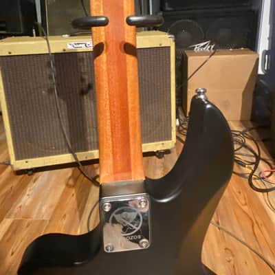 Warmoth Z  Body and Mahogany/Ebony Neck 2020 Satin Black Gotoh GE1996T Tremolo and Dimarzio Pickups image 3