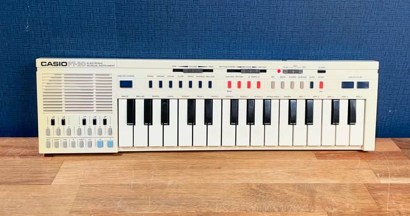 Casio PT-20 29-Key Mini Synthesizer - White image 1