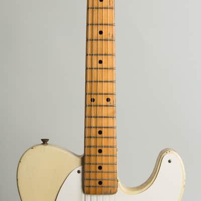 Fender  Telecaster Solid Body Electric Guitar (1955), ser. #10608, original tweed hard shell case. image 8