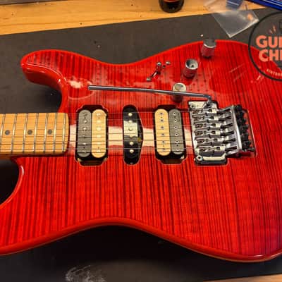 2021 Fender Japan MIJ Michiya Haruhata Stratocaster Trans Pink Flame Top image 12